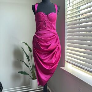 Fashionnova Pink midi dress